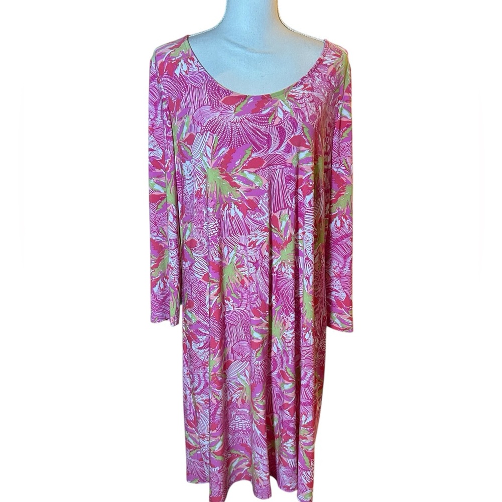 Pappagallo Pink Paisley Long Sleeve Dress